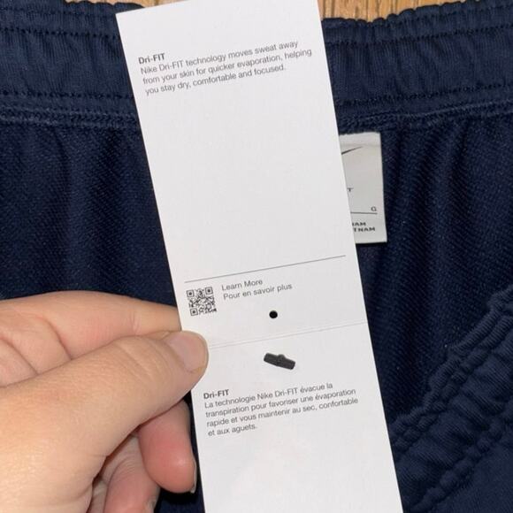 Nike Dri-Fit men’s basketball elastic hem navy blue sweatpants NWT (large) - Picture 9 of 11